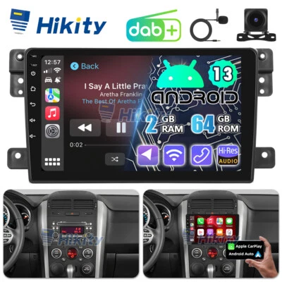 DAB+ CarPlay 64GB Android13 Autoradio GPS Navi Für Suzuki Grand Vitara 2005-2015 - Bild 1 von 4