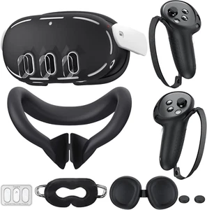 Silicone Cover Compatible with Meta/Oculus Quest 3 Accessories, VR Silicone Face - Picture 1 of 12