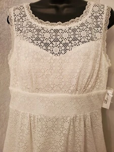 CB Established 1962 Womens Sundress Dress Size 12 White NEW - Picture 1 of 7