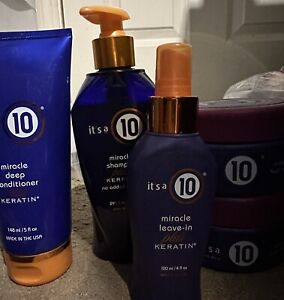 its a A Miracle Set Shampoo, Conditioner, Leave In Spray All W Keratin & 2 Masks