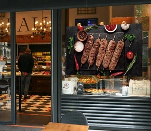 3D Grill Kebab Shop BBQ G258 Window Stickers Vinyl Wall Mural Decals Coco - Bild 1 von 11