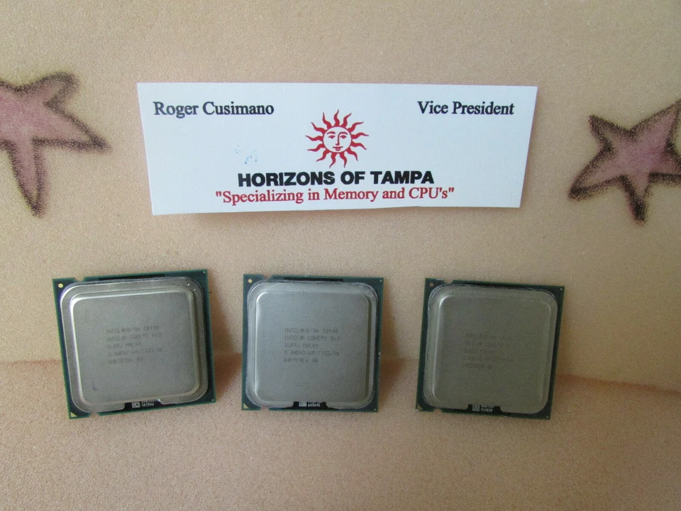 QTY - 3  Intel Core 2 Duo Model E8400 SLB9J 3 GHz CPU LGA 775 1333 MHz - Image 1 of 1