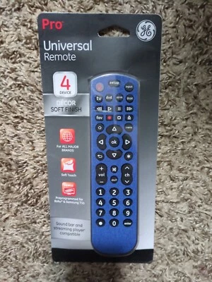 GE Pro Universal Remote Model 46577 4 Device Smart TV LG Sony Samsung & More New - Image 1 of 2