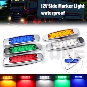12 LED Side Marker Lights 12V/24V Warning Lights For Truck Trailer Lorry Caravan - Imagen 1 de 19