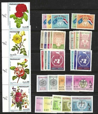 PARAGUAY STAMPS #569....C538 -- (8) SETS  + (2) SS  --  1960  -  MINT - Image 1 of 3