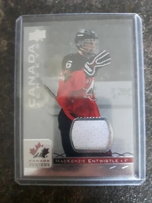 2017 Upper Deck Team Canada Juniors Jersey Mackenzie Entwistle Card# 52 - Image 1 of 2