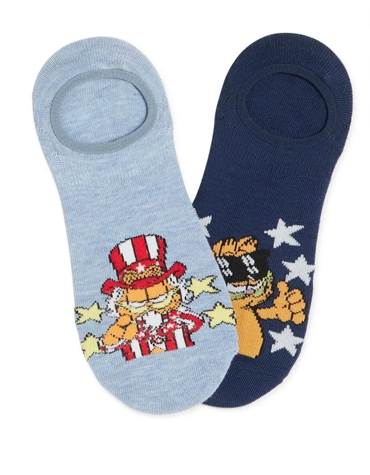 Garfield Americana Women s Stay Put Liner Socks 2-Pack