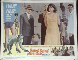Bang! Bang! Sei morto! Lotto di sei Lobby Cards 1966 Senta Berger, Tony Randall! - Foto 1 di 6
