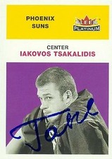 Iakovos Tsakalidis autographed Basketball Card (Suns) 2001 Fleer Platinum #167