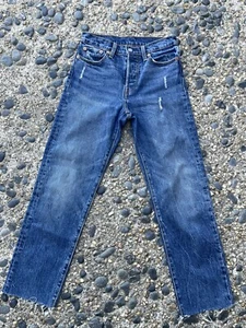 Jeans Levis denim blu bambini taglia 25 sbiaditi - Foto 1 di 3