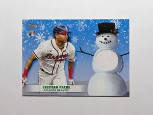 Cristian Pache Snowman Relic #WRC-CP 2021 Topps Holiday Braves Phillies - Bild 1 von 2