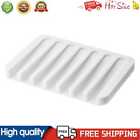 Silicone Soap Holder Comb Shape Soap Dish Tray Container Storage (White)