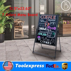 Flashing LED Message Writing Board Hanging/Standing DIY 7 Color Menu Boards Sign - Picture 1 of 12