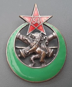 WW2 Insigne 54° RANA Régiment Artillerie Nord Africain 1939 ABPD ORIGINAL BAGDE - Picture 1 of 2