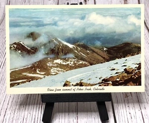 Pikes Peak From Summit Colorado View Postcard - Picture 1 of 4