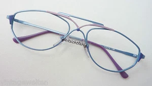Eyeglasses Frames Extravagant Design Eyeglasses Frames Blue Purple Drop Shape Size L - Picture 1 of 4