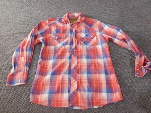Wrangler Retro Western Shirt Girls Large Western Red vintage button up top - Picture 1 of 10