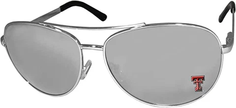TEXAS TECH Red Raiders Aviator Sunglass Top Gun Mirrored NCAA License Shades Cover