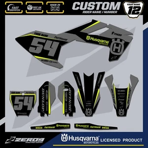 HUSQVARNA 85 MOTOCROSS GRAPHICS CUSTOM MX GRAPHICS KIT TC 85 FLASH GRY/BLK - Picture 1 of 7