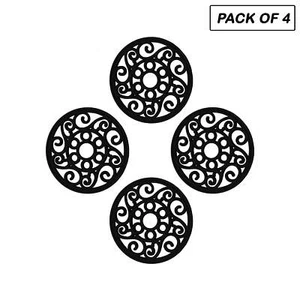 A1HC Rubber Garden Stepping Stone, Round 12-Inch, Set Of 4,100% Rubber - Picture 1 of 5