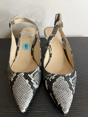 Nine West Snakeskin Slingback High Heels - Image 1 of 3