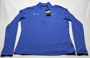 Nike Running Shirt Womens XL Blue Element Reflective Dri-Fit Performance Zip NWT - Picture 1 of 16