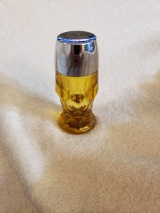 Vintage Amber Glass Salt Or Pepper Shaker ( 1 ) Replacement 4" Inches Tall EUC - Picture 1 of 5