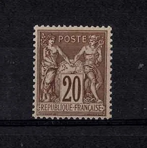 FRANCE STAMP TIMBRE N° 67 d " TYPE SAGE 20c BRUN LILAS FONCE " NEUF xx TTB  A229 - Imagen 1 de 2