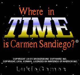 Where In Time Is Carmen Sandiego - NES Nintendo Game