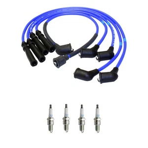NGK 7mm Wire Set 4 Nickel Spark Plug Kit For Ford Aspire 1.3 L4 W/ Gap 0.044" - Picture 1 of 1