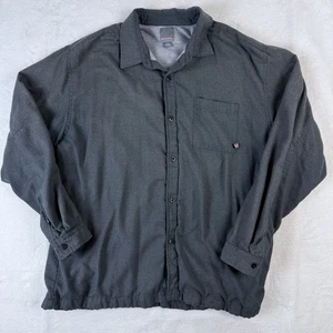 Quiksilver grau Flanell mit Futter Knopf schweres Hemd Herren Größe Large - Bild 1 von 15