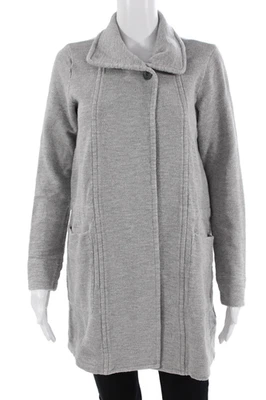 Abrigo James Perse Estándar Mujer Gris Algodón Botón Manga Larga Talla 1 Foto 1 de 4