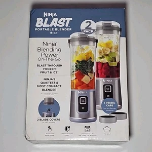 Ninja Blast Frullatore Portatile Confezione da 2 18oz Ea Senza Fili, USB-C, A Prova di Perdite, 1727122 - Foto 1 di 3