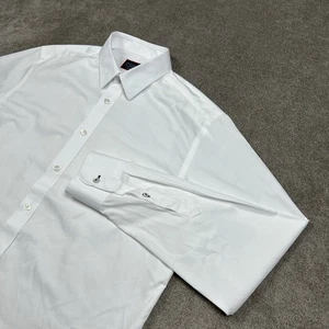 Camisa Untuckit Para Hombre Mediana Abotonada Blanca Negocios Informal Algodón Sin Arrugas - Imagen 1 de 7