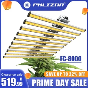 800W LED Commercial Grow Light SAMSUNG561C Full Spectrum Spider Bar Indoor Grow - Picture 1 of 12