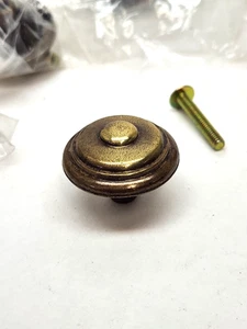 SET BESTEHEND AUS 4 - Vintage Bullseye Design Schublade Schrank Zugknopf Kieler Messingbeschläge - Bild 1 von 7