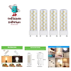 Compact 10W GU24 Twist Base LED Bulbs, Non-Dimmable Warm White Light - 4 Pack - Picture 1 of 10