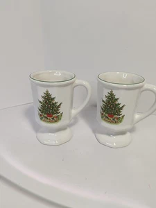 Pfaltzgraff Christmas Heritage 2 piezas. Juego de tazas de pedestal - Imagen 1 de 7