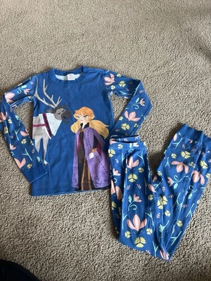 Hanna Andersson Disney Frozen Pajamas Size 10 140cm Long Sleeve EUC - Image 1 of 3