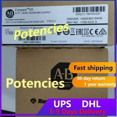 Factory Sealed AB 1769-IQ32 /A CompactLogix 24V DC Input Module US Free Tax - Image 1 of 4