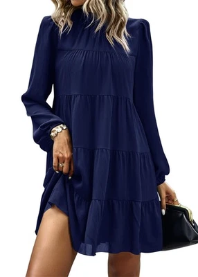 KIRUNDO Manga Larga Bebé Muñeca Vestidos Mujeres 2025 Informales Otoño Invierno Volantes Mo... Foto 1 de 4