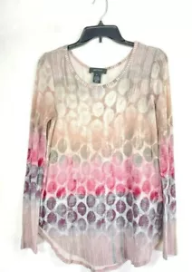 Top túnica estirada Karen Kane para mujer patrón circular multicolor talla X pequeña - Imagen 1 de 8