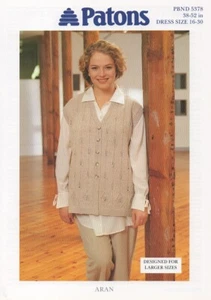 5378 Cappotto vita da donna motivo a maglia arancione progettato per taglie più grandi 38-52" - Foto 1 di 3