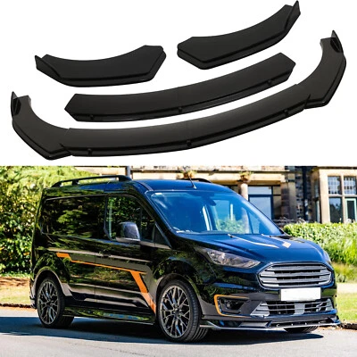 For Ford Transit Connect Front Bumper Lip Splitter Spoiler Body Kit Glossy Black - Image 1 of 4