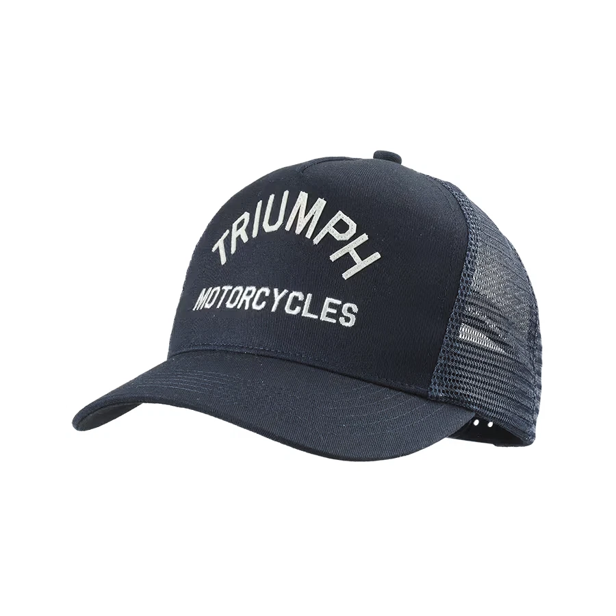 Triumph Motorcycle  Coast Snap Back Trucker Navy Blue MCAS24300 - Image 1 of 1