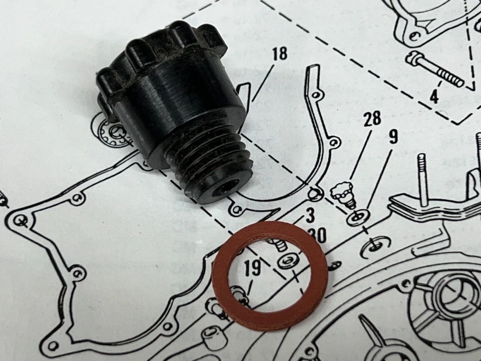 AERMACCHI HARLEY 26474-65P FILLER PLUG & GSKT 1965-1972 M50, M65, MC65 SHORTSTER - Image 1 of 1