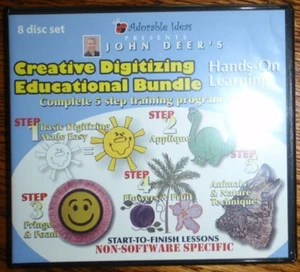 ADORABLE IDEAS JOHN DEER'S Creative Digitizing 5 STEP DVD SET  EDUCATION SET - Picture 1 of 5