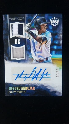 2018 PANINI DIAMOND KINGS MIGUEL ANDUJAR ROOKIE AUTO PATCH/ 25 - Image 1 of 3