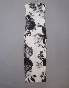 Abito Karen Millen donna XS Petite floreale maxi jersey maglia aderente senza maniche nuovo con etichetta - Foto 1 di 12