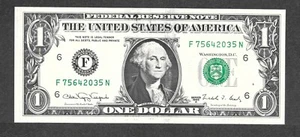 1988A $1 Web Note FRN, fr. 1917, F75642035N Run 12-FN Block 5-4 GEM - Picture 1 of 2